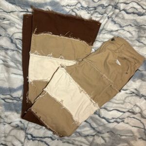 Fashion Nova Patchwork Flare Jeans: Size 13